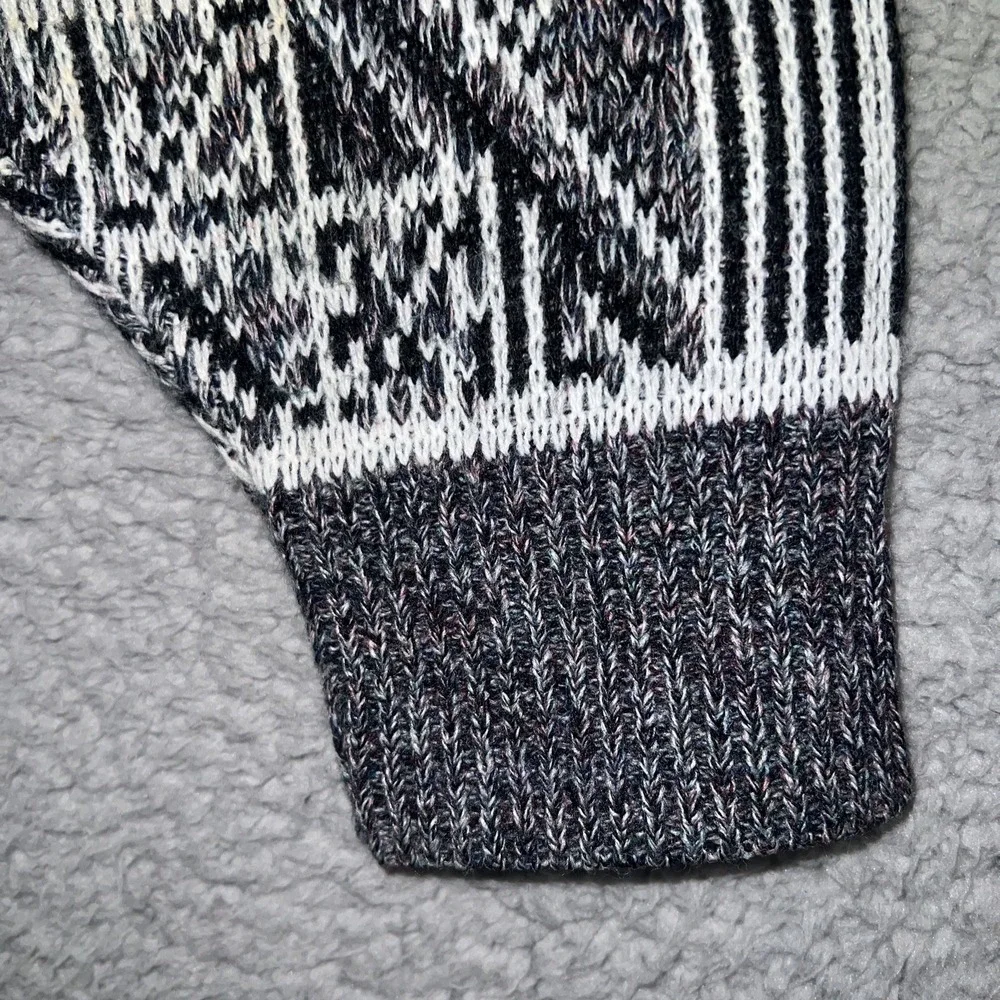 VTG Sears Roebuck Sweater Men's Sz M Gray Acrylic Geometric Pullover Grandpa 90s